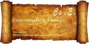 Cservenyák Emma névjegykártya