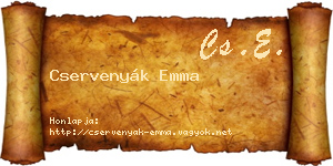Cservenyák Emma névjegykártya